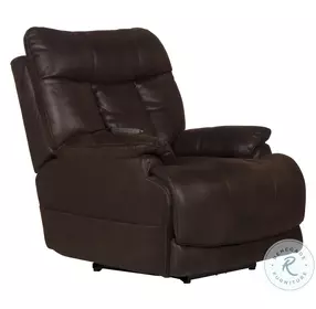 Anders Charcoal Lay Flat Power Recliner with Power Headrest And Lumbar