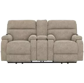 Regenerator Burlap Zero Gravity 91" Loveseat with Dual Power Lift Assist