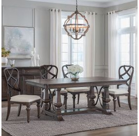 Provence Park Chateau Brown Extendable Rectangular Dining Room Set