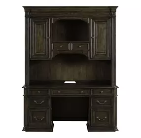 Providence Park Chateau Brown 66" Credenza and Hutch with LED