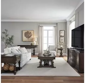 Lavande Grove Chateau Brown Rectangular Occasional Table Set