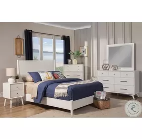 Flynn White Platform Bedroom Set