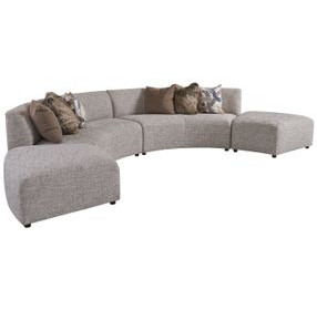 Alston Zanzibar Rust 4 Piece Modular Curved Sectional