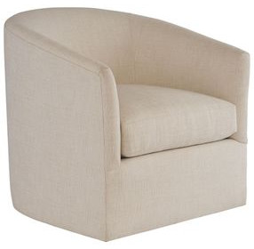Sunset Key Candice Ivory Upholstered Swivel Chair