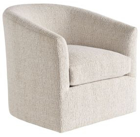 Sunset Key Candice Beige Upholstered Swivel Chair