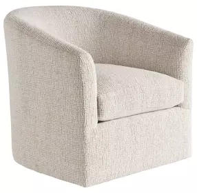 Sunset Key Candice Beige Upholstered Swivel Chair