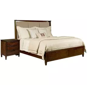 Spectrum Amaretto Upholstered Storage Panel Bedroom Set