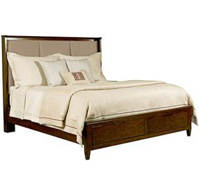 Spectrum Amaretto Queen Upholstered Storage Panel Bed