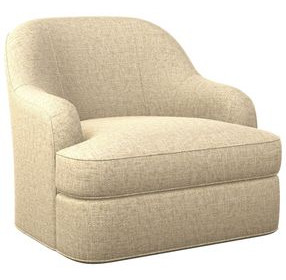 Alta Vista Beige Upholstered Swivel Chair