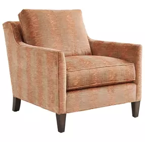 Turin Ariana Red and Brown Upholstered Lounge Chair