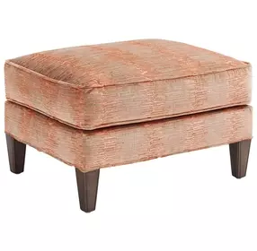 Turin Ariana Sandstone Leather Upholstered Rectangular Ottoman