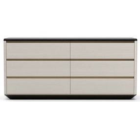 Madera Opal Ash and Modern Walnut 6 Drawer Dresser