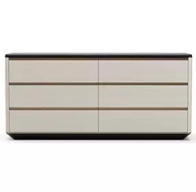 Madera Opal Ash and Modern Walnut 6 Drawer Dresser