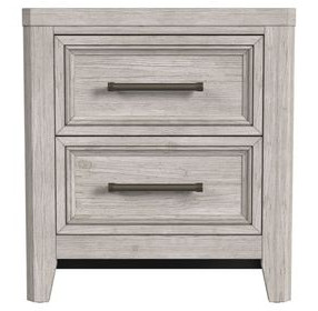 Carlson Washed Linen 2 Drawer Nightstand