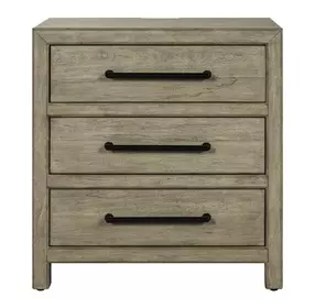 Proximity Place Barley Buff 3 Drawer Nightstand with USB Charging