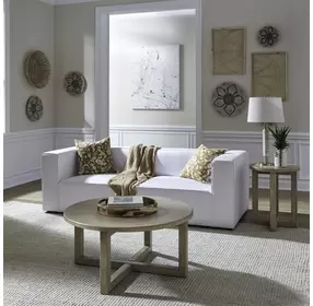Proximity Place Barley Buff Round Occasional Table Set