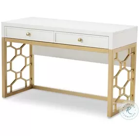 Chelsea White And Gold Vanity Desk by Rachael Ray