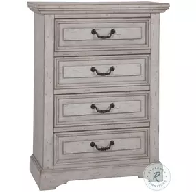 Stonebrook Light Distressed Antique Gray 4 Drawer Chest
