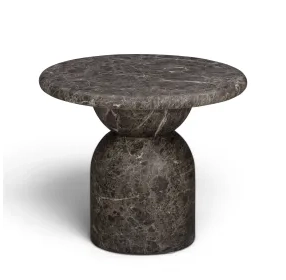 Cynthia Dark Emperador Outdoor Round Side Table