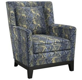 Atlas Blue Upholstered Lounge Chair
