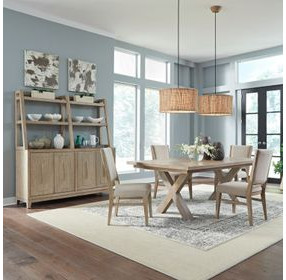 Brentwood Sandstone 102" Extendable Rectangular Dining Room Set