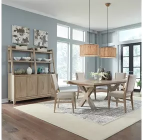 Brentwood Sandstone 102" Extendable Rectangular Dining Room Set