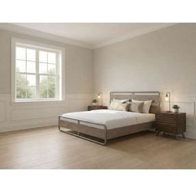Zest Natural Oak and Gray Platform Bedroom Set