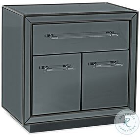 Trevor Metallic Graphite Chairside Chest