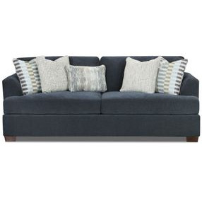 Elise Ink White Performance Fabric 93" Sofa