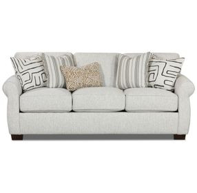 Durango Pewter Off White Performance Fabric 91" Sofa
