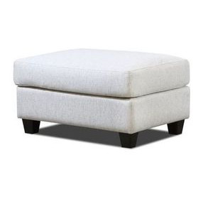 Durango Pewter Off White Performance Fabric Rectangular Ottoman