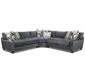 Argo Ash Gray 3 Piece Modular Sectional with Pillows