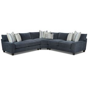 Elise Ink Gray 3 Piece Modular Sectional with Pillows