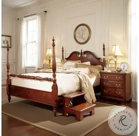 Orchard Crest Classic Antique Cherry Low Poster Bedroom Set
