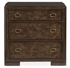 Timberlyn Espresso 3 Drawer Nightstand with USB Charging