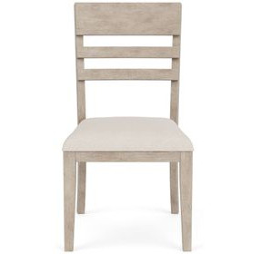 Bennett Beige Upholstered Ladder Back Side Chair Set of 2