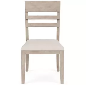 Bennett Beige Upholstered Ladder Back Side Chair Set of 2