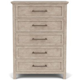 Bennett Frosted Gray 5 Drawer Chest