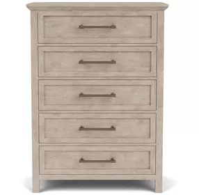 Bennett Frosted Gray 5 Drawer Chest