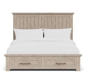 Bennett Frosted Gray King Storage Panel Bed