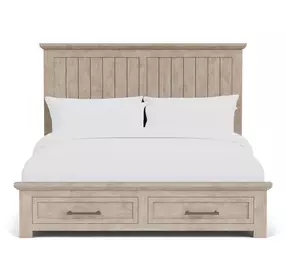 Bennett Frosted Gray King Storage Panel Bed