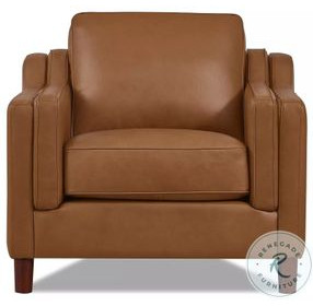 Isla Cognac Leather Upholstered Accent Chair