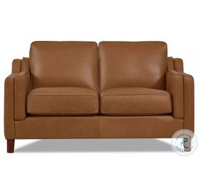 Isla Cognac Leather 60" Loveseat