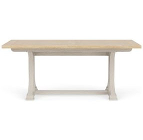 Glenndale Aged White and Wheat 90" Extendable Rectangular Dining Table