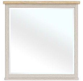 Glenndale Aged White Rectangular Dresser Mirror