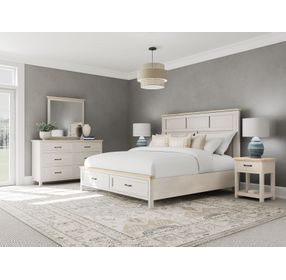 Glenndale Aged White Storage Panel Bedroom Set