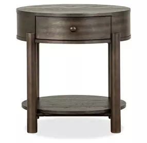 Hadleigh Black Coffee Bean Round End Table