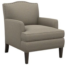 Walton Blue Upholstered Lounge Chair with Nailhead Trim