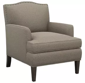 Walton Blue Upholstered Lounge Chair with Nailhead Trim