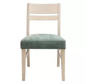 West End Sage Green and Natural Maple Upholstered Ladder Back Side Chair Set of 2